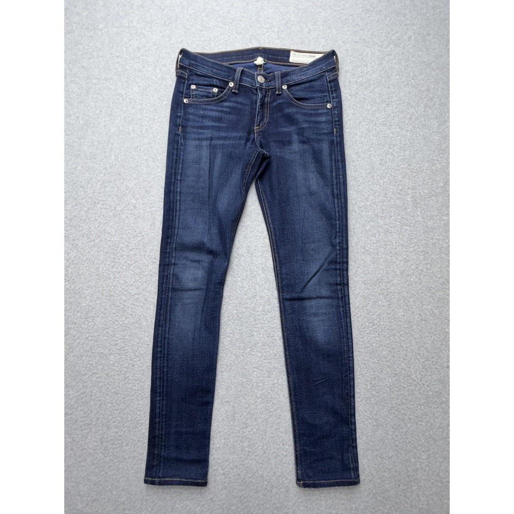 rag & bone Jeans Womens 24 Dark Wash Skinny Low Rise Stretch Denim‎